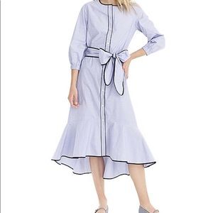 J Crew Three-Quarter Sleeve Ruffle Dress